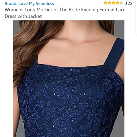 Mother of Bride Lace Dress with Jacket - Picture 4 of 8